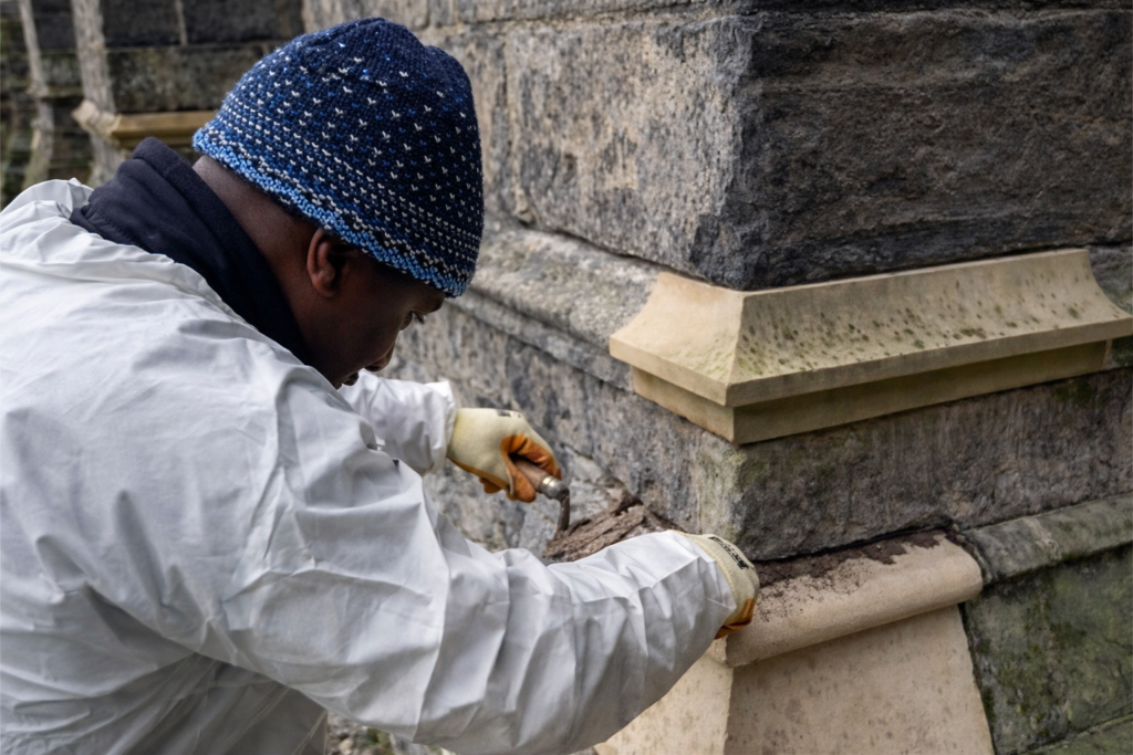 Stone Mason Trainee Stanley at Glasgow Cathedral chatgpt image mar 30, 2026, 02 12 27 pm
